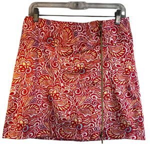 Sport Haley Busy Maximalist Golf Skort Size Gold‎ Zip Athletic Activewear Size 4